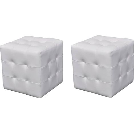 Taburetes cubo blancos vidaXL (1/5)