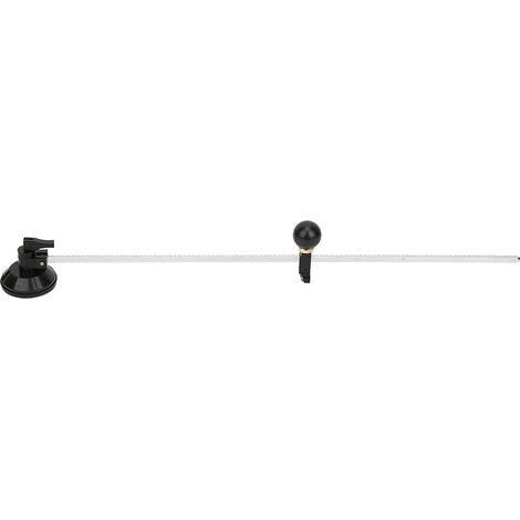 Coupe-verre circulaire réglable 50cm avec ventouse, outil de coupe de cercle en verre, compas de précision argenté (1/5)