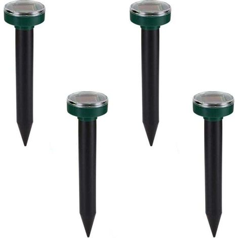 Solar-Maulwurfvertreiber, 4er-Pack: Ultraschall-Maulwurfvertreiber, intelligenter Solar-Maulwurfvernichter, kombiniert Schall und wasserdichtes Solarladegerät für den Garten (1/4)
