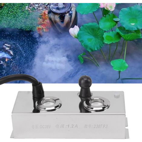 Pulvérisateur à ultrasons en acier inoxydable, idéal pour les serres, jardins, pelouses, bassins, rocailles, aquariums et l'aménagement paysager. Alimentation : 100-240 V (norme européenne). (1/5)