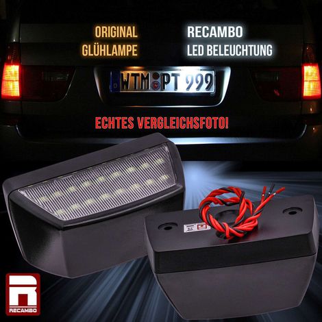KIT LUCI TARGA A LED COMPATIBILE CON rimorchi , VETRO TRASPARENTE, 12-24 V (1/4)