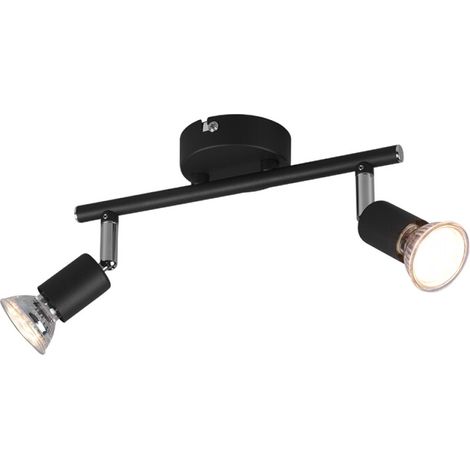 BARRA 2 FARETTI PARIS GU10 NERO