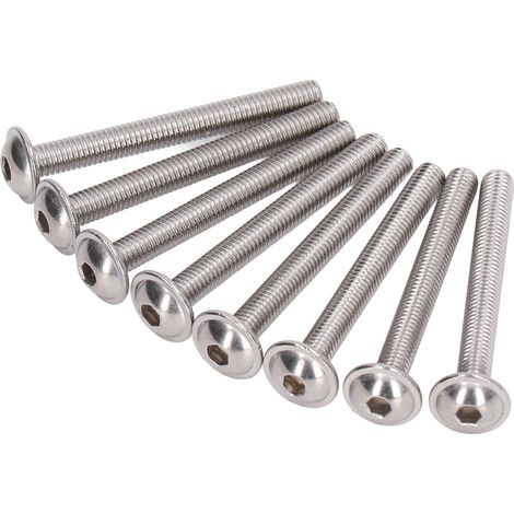 Vis M5x50mm à tête cylindrique bombée, 50 pièces, inox A2-70, kit de boulons à six pans creux (1/5)