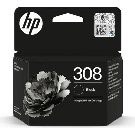 Cartouche d'encre HP 308 authentique noir (7FP21UE) pour HP Envy 6110, 6120, 6130, 6520, 6530 (1/5)