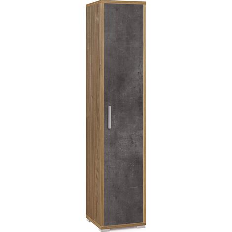 MOBILE 1ANTA CM.39X41X182H NOCE STELVIO/OSS.NERO (1/2)