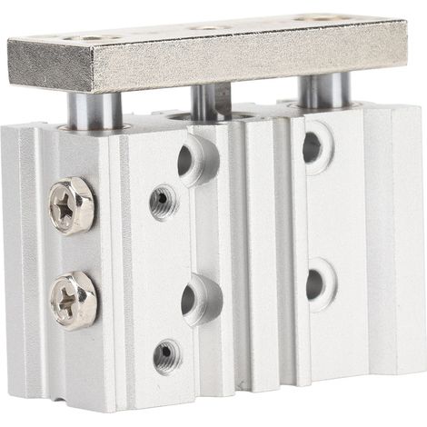 Vérin pneumatique 3 tiges 3 axes haute résistance, piston magnétique à positionnement, cylindre à air comprimé robuste (1/5)