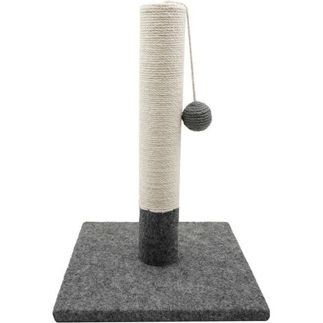 Griffoir pour chat-KAL-Poteau griffoir simple 42 cm,gris et blanc–Modèle 404113 (1/5)
