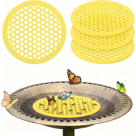 Confezione da 4 abbeveratoi per api, abbeveratoi per farfalle in EVA da 20 cm, ideali per il bagno delle api e la decorazione del giardino (giallo) (1/5)