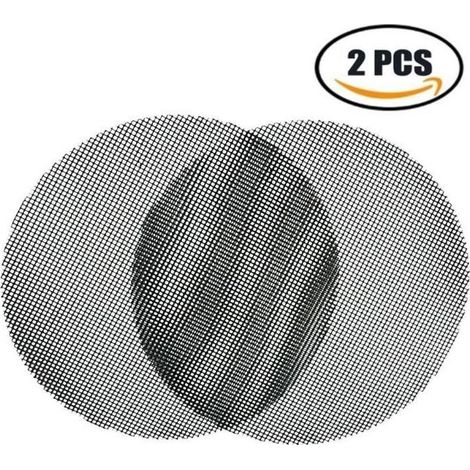 Tapis de Grille pour Barbecue Rond Tapis de Cuisson Réutilisable et Découpable Grille Anti-adhésif pour Yaourtières Barbecue - 2pc (1/4)