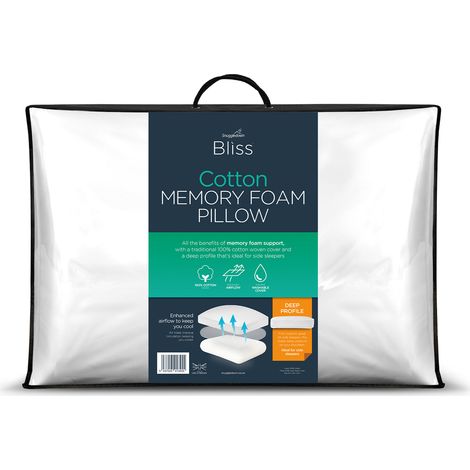 Snuggledown Bliss Extra Deep Cotton Touch Pillow, Firm Support, 1 Pack
