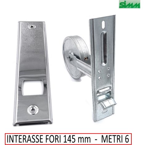 AVVOLGITORE INCASSO MT.6 INT.FORI 145 MM CON PLACCA IN INOX (1/2)