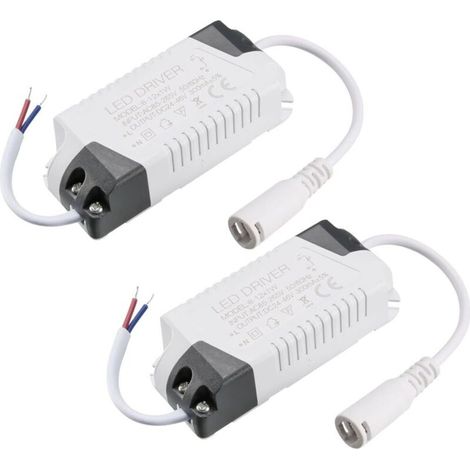2Pcs 8-12W Constant Current 300mA Haute Power LED Driver DC Connecteur Source Courant