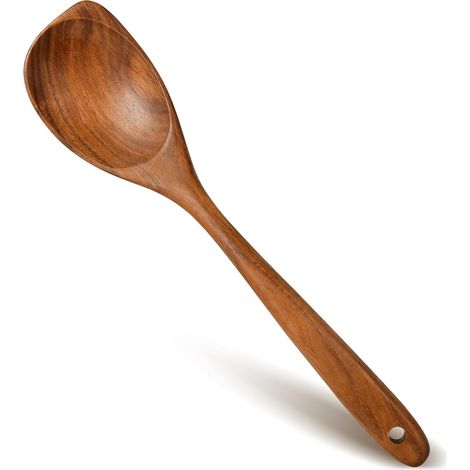 Ensemble de 1 cuillère de cuisine en bois d'olivier naturel, fait main, durable et luxueux (1/5)