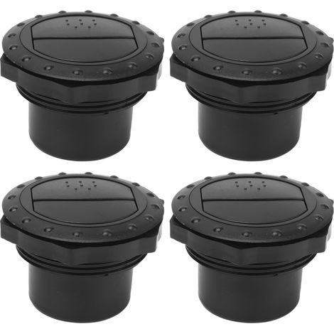 Universelles Lüftungsgitter-Set im Knopf-Design für das Armaturenbrett – Schwarze Lüftungsauslassblende für Klimaanlagen mit 60-mm-Loch, kompatibel mit Wohnmobilen.