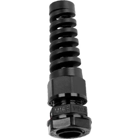 10 connecteurs de câble à décharge de traction M16 , presse-étoupe spiralé en nylon PA66, connecteur de câble réglable 4-8mm IP69, connecteurs de serrage de câble avec joints et contre-écrou (noir) (1/5)