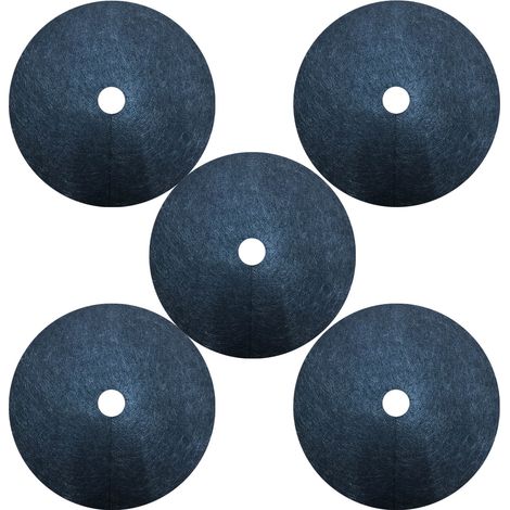 Tela antihierbas para jardín, mantillo tejido de alta resistencia, utilizado para cubrir el suelo en paisajismo y controlar las malas hierbas, revestimiento negro para parterres, 6 láminas, 25 cm. (1/4)