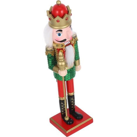 Figurines De Casse-Noisette De Noël Bois Décoration Traditionnelle à Suspendre Poupée De Noël avec Sangle Ornement (1/5)