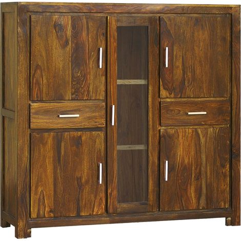 Highboard Sheesham 145x42x140 life honey lackiert METRO LIFE 107