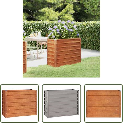 Cortenstahl - Hochbeet Rostig 100x40x77 cm Cortenstahl (1/5)