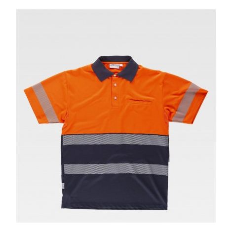 Polo combinado de alta visibilidad en micropiqué de poliéster WORKTEAM C3890