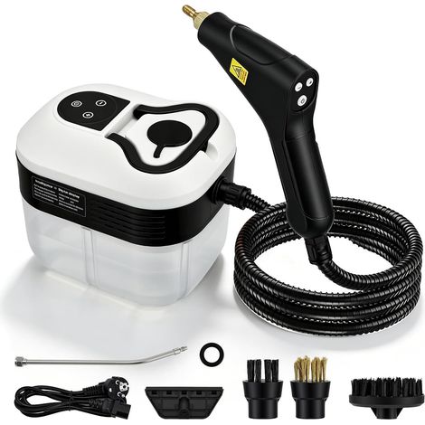 Nettoyeur vapeur manuel 220 V, 2500 W, nettoyeur à vapeur portable, 6 vitesses réglables, réservoir d'eau de 1,8 l, pour climatisation, hotte aspirante et maison (1/5)