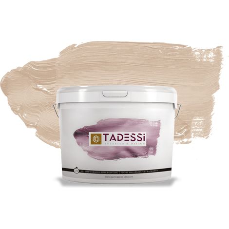 TADESSI Color Vista Wandfarbe Pastell Beige - Sahnebeige - Matte Dispersionsfarbe - Innenfarbe für Wand und Decke