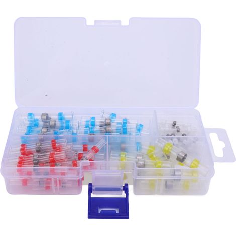 Kit de connecteurs de fil de soudure thermorétractable, connecteur de soudure étanche pour bateau marin, automobile et camion, 100 pièces (1/5)