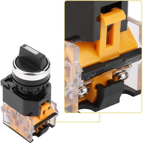 Commutateur Rotatif à 3 positions 3 Position 2NO Sélecteur de Maintenu Commutateur Rotatif LA38-20X3 Pour Contrôle à Distance dans Circuits Électriques (1/5)
