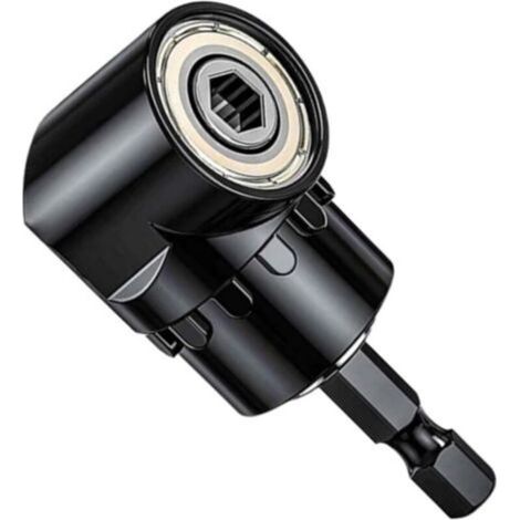 Tournevis Porte-Adaptateur 105°,Perceuse d'angle droit,Visseuse d'angle,Porte-embout d'angle multifonctionnel avec porte-embout magnétique 1/4",Adaptateur d'embout pour le perçage d'espaces étroits