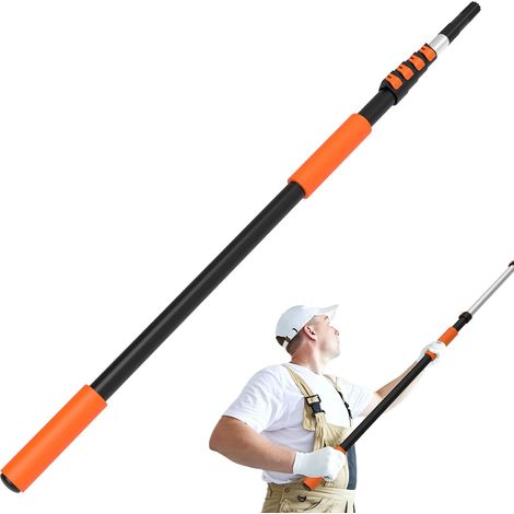 6m Perche Telescopique, Manche Telescopique en Aluminium pour Dépoussiérer, Badigeonner et Nettoyer, Intérieur et Extérieur (1/5)