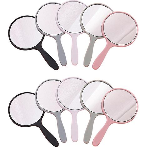 Lot de 10 petits miroirs ronds portables pour le maquillage en voyage. (1/5)