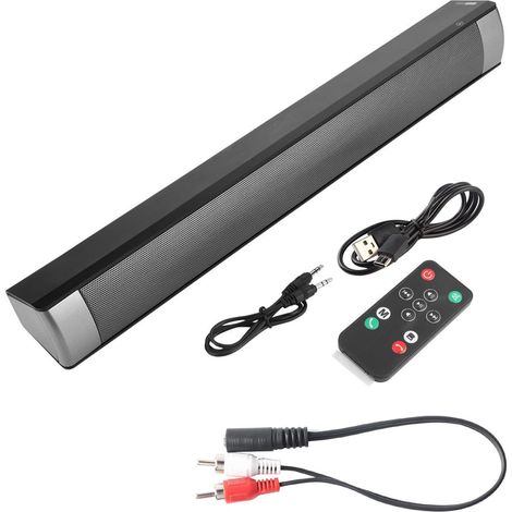 Barras de sonido JSSEVN para TV, barra de sonido Bluetooth para televisores cinematográficos con graves potentes, subwoofer estéreo y tarjeta de memoria. (1/5)