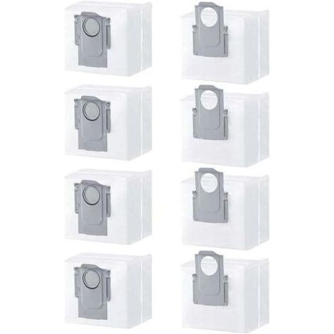 8 sacs à poussière de rechange pour Roborock S8/S8+/S8 Pro Ultra/S7 MaxV Ultra/S7 Pro Ultra/Q7+/Q7 Max/Q7 Max+/Q5+ (1/4)