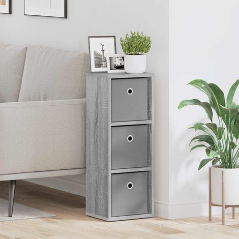 vidaXL Buffet avec tiroir Gris Sonoma 25,5 x 22 x 69,5 cm (1/5)