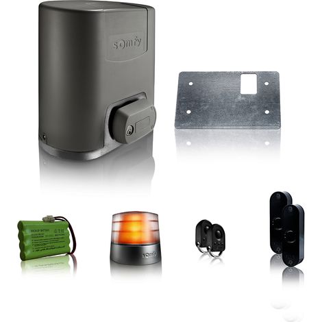 SOMFY 1216601 - Motorisation professionnelle Elixo Smart io - Pack confort pour portail coulissant (1/6)