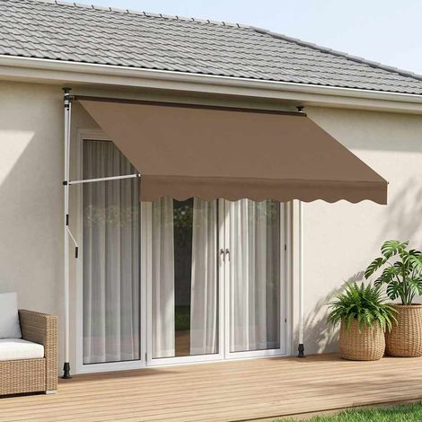 Teenpull – Manuell einziehbare Markise Taupe 350 cm (1/5)