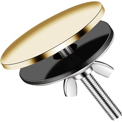 Diamètre de 5 cm Couvercle de Trou D'évier, Couvercle Trou Robinet Acier Inoxydable, Bouchon de Trou de Robinet, Bouchon D'évier Universel de Remplacement pour la Maison Cuisine Salle de Bain (Or) (1/5)