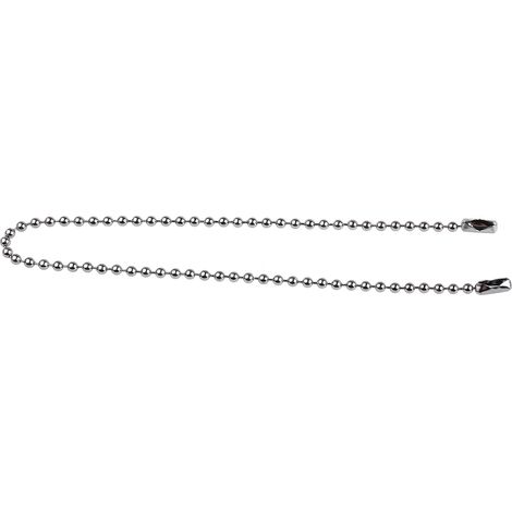 Rs Pro – Chaîne perlée en laiton chromé 300mm – Diamètre 3.2mm – Résistance accrue pour charges lourdes – Sachet de 10 unités (1/3)