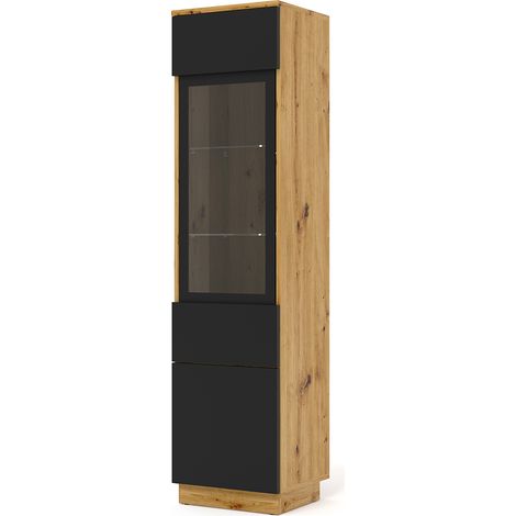 Vetrina Aurus 2 ante in legno e nero