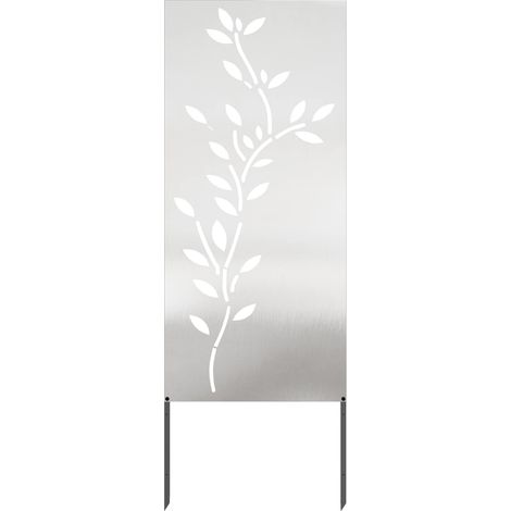 vidaXL Pantalla de Privacidad para Jardín Floral Plateado 50 x 140 cm (1/2)