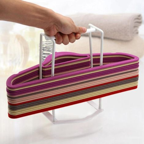 ZOLGINAH Organizador de almacenamiento para perchas, soporte para perchas, percha apiladora, caja de almacenamiento, almacenamiento ordenado para perchas
