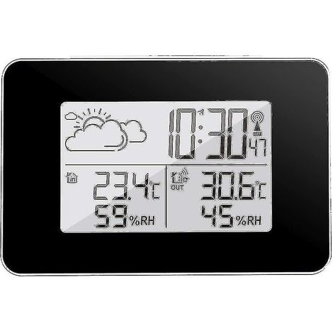 Station météo sans fil Bn, station météo numérique, station météo intérieure et extérieure, prévision, thermomètre, capteur, horloge, hygromètre domestique (1/5)
