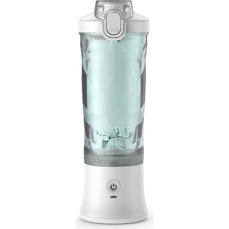 Tragbarer Sport- und Fitness-Mixbecher mit großem Fassungsvermögen (600 ml), direkter Trinkauslauf, Frischhaltebecher (1/3)