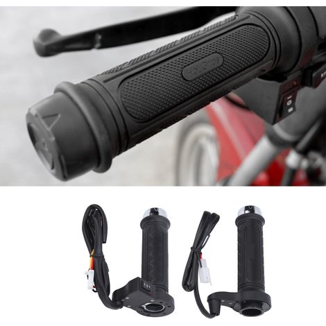 Poignées chauffantes 12 V pour motos (chromées) - Équipement d'hiver adapté aux motos de 22 mm (7/8") de diamètre (1/5)
