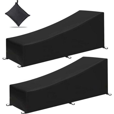 Set mit 1 Schutzhülle für Gartenliegen (200 x 70 x 40/75 cm) – aus 210D Oxford-Gewebe – für Liegestühle (1/5)