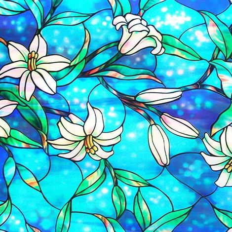 YMYNY Bemalte Fensterfolien, PVC-Dekorative Fensterfolie, Kein Kleber Milchglasaufkleber, Anti-UV-Schutz Fensterfolien für die Inneneinrichtung (45 x 200 cm), Orchidee