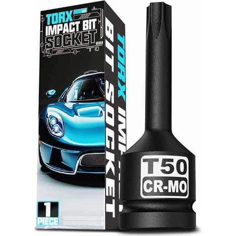 1/2" Douille à Embouts à Choc Étoile Torx T50, en CR-MO, Pour les Pièces Automobiles, La Réparation de Machines (1/4)