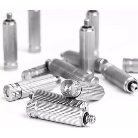 20 Pièces Buses de Brumisation avec filtre en Laiton, Haute Pression Buse d'atomisation G3/16 Système Refroidissement Irrigation(0.15mm) - 0.1mm (1/5)