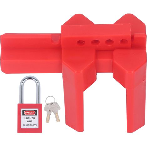 Verrouillage de vanne à bille réglable en largeur 38 mm, kit de verrouillage de sécurité pour applications industrielles, chimiques et électriques (1/5)