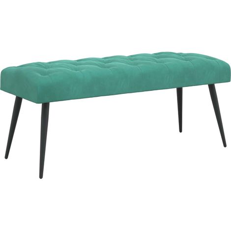 Bench with Button Tufted Turquoise 110 x 40 x 46 cm Velvet vidaXL